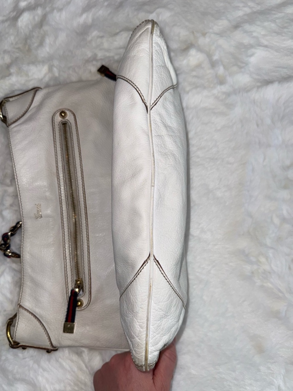Gucci Capri Ranch Leather Hobo Chain Bag - Picture 8 of 14